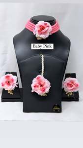 Pink Floral choker set