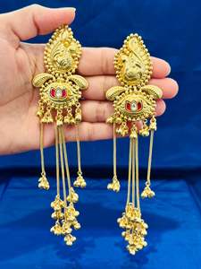 Earrings Collection: Kashmiri Gold look earrings- (Code: 083)