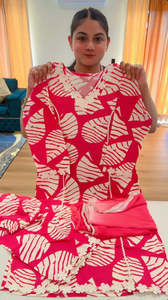 Readymade 3 pieces plazo suit with double shade dupatta, Colour: pink, Code: 171