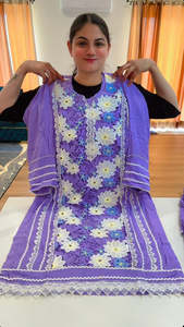 Boutique style designer punjabi suit (Colour: lavender), Code: 252