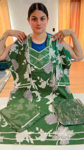 Casual Wear Punjabi Suits: Cotton Printed Boutique Stitched Suit, Code: 221