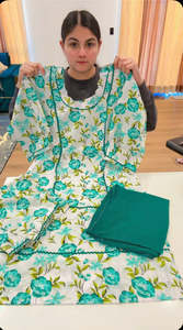 Casual Wear Punjabi Suits: Cotton Printed Suit, C31