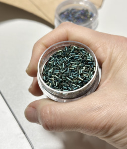 Products: 3mm Miyuki Bugle Beads in Metallic Green - Timeless Fashion