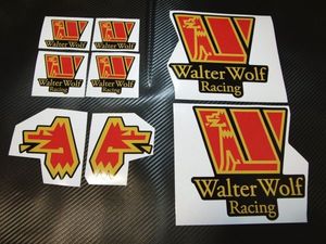 New Parts: Walter Wolf Racing Sticker Set – For RG250, RG400, RG500, RGV, GSX-R | Weather-Resistant Vinyl