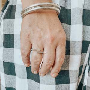 Tāhū - sterling silver ring