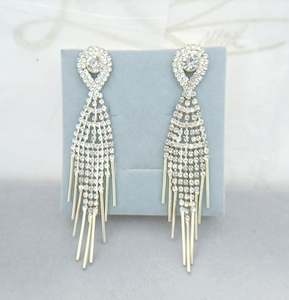 Fashion Statement Jewellery: #060 Rhinestone Fringe Tassel Earrings