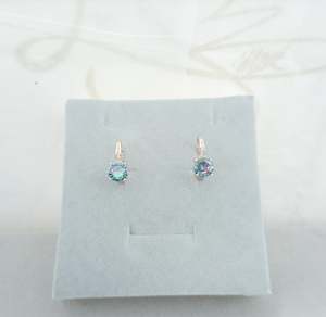 Fashion Statement Jewellery: #048 Iridescent Premium Crystal Huggie Earrings