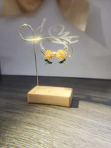 Fashion Statement Jewellery: #035 Soft Orange Daisy Floral Stud Earrings