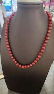 Earthborn Treasures Collection: Southern Red Agate | Beaded Strand Necklace