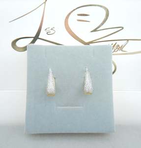 Premium Crystal Jewellery Collection: Diamond White | Cone-Shaped Premium Crystal Drop Earrings