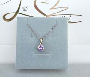 Amethyst Purple | Premium Crystal | Pendant Necklace