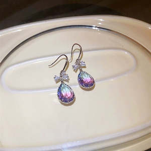 Premium Crystal Jewellery Collection: Ombre #004 | Premium Crystal | Sterling Silver Plated Earrings