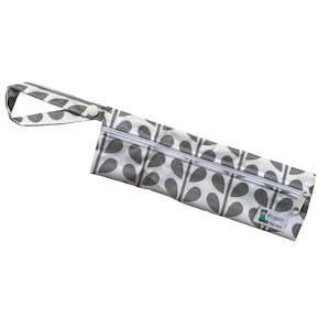 All Wet Bags Cutlery Bags: Grey Petals (cutlery or toothbrush wet bag)