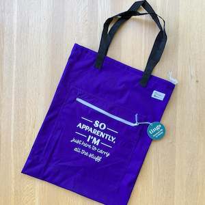 So apparently I'm just here to carry all the stuff (large tote wet bag)