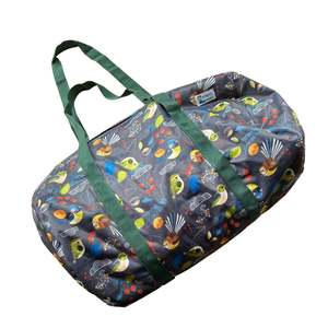 NZ Tiny Birds by Ellen G, green straps - Duffle Bag