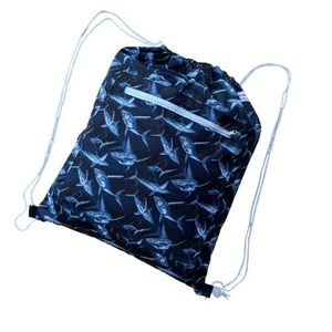 Shark sketch Drawstring (large wet bag)