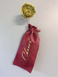 Cheers! Hessian wine bag