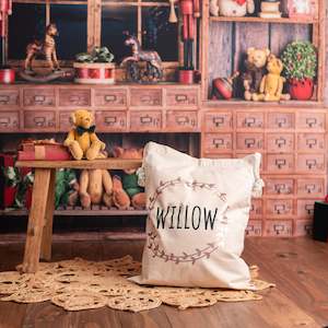 All: Large - Rose Gold Wreath Santa Sack