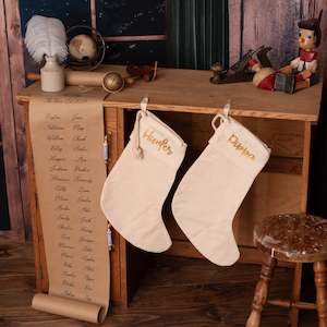 Cream Santa Stocking | Personalised
