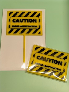 Cake Toppers: Caution Under Construction cake topper