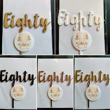 Cake Toppers: Eighty cake topper