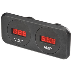 AMP/VOLT METER TWIN SOCKET 81148BL