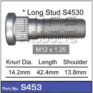 Brakes Brake Wheel Nuts: WHEEL STUD ONLY S453