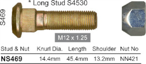 WHEEL STUD AND NUT NS469