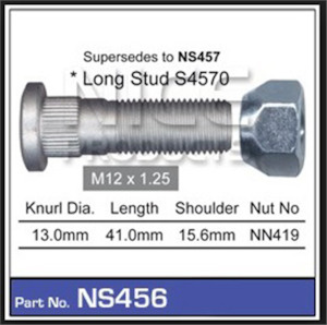 PRODUCTS WHEEL STUD AND NUT NS456