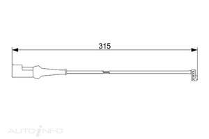 Abs Parts: DISC PAD ELECT WEAR SENSOR FRONT FORD - AP1039