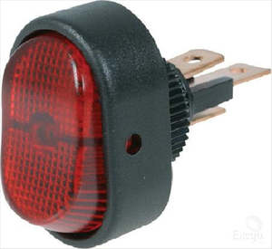 Rocker Switch On/Off SPST 12V Red Illuminated (Contacts Rated 30A @ 12 ACX3797