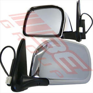 Body Parts Doors Mirrors: MIRROR - CNR MOUNTED - ELECT - L/H - CHR - TOYOTA HILUX 4WD 1999-01 8127016-55G