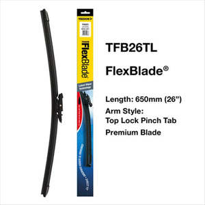 Body Parts Wipers: FLEXBLADE WIPER BLADE TOP LOCK PINCH TAB 650MM TFB26TL