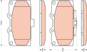 Brake Pad Set (DB1170) GDB3470