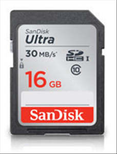 Car Audio Phone Accessories: SanDisk Ultra 16GB SD Card SDSDU-016G