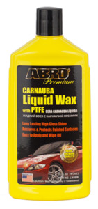 Car Care Wash Wax Polish: ABRO Premium Carnauba Liquid Wax - 473mL LW900
