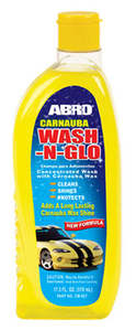 Car Care Wash Wax Polish: ABRO CARNAUBA WASH-N-GLO - 510ML CW927
