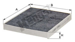 HENGST CABIN FILTER AUDI VW SEAT SKODA 253.5*235*32 PANEL - E2998LC