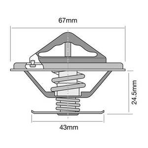 Thermostats Housings: Tridon Thermostat 67mm - 89 Degrees C TT248-192