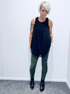 Jeans: Refuge Khaki suede/ moleskin stretch jeans