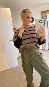 Sale Stuff: Mocha stripe knit top