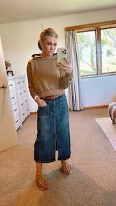 Loungewear: Refuge lounge short hoodie- beige