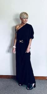 Summer Dress Sale: Batwing one shoulder slit maxi dress