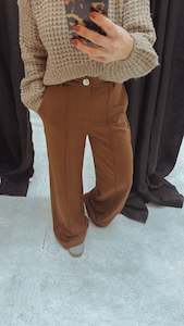 Refuge choc wide leg trousers