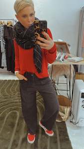 All Pants: Double front pocket wide leg jeans