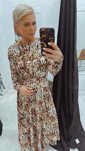 All Dresses Jumpsuits: Wrap front Dalmatian print long sleeve dress