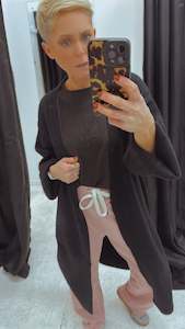 Refuge drop shoulder black cardi