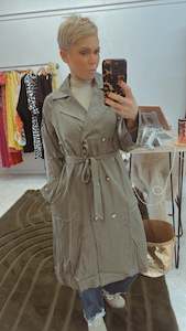 Refuge khaki trench coat