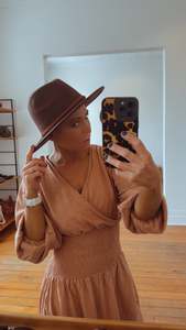 Accessories: Brown Plaited Belt Fedora