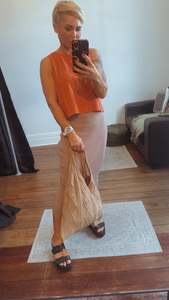 French cloud knit tote bag